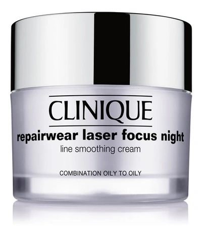 Shop Clinique 1.7 Oz. Repairwear Laser Focus Night Line Smoothing Cream - Combination Oily To Oily