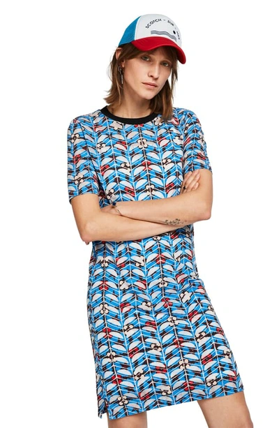Shop Scotch & Soda Print T-shirt Dress In Combo B
