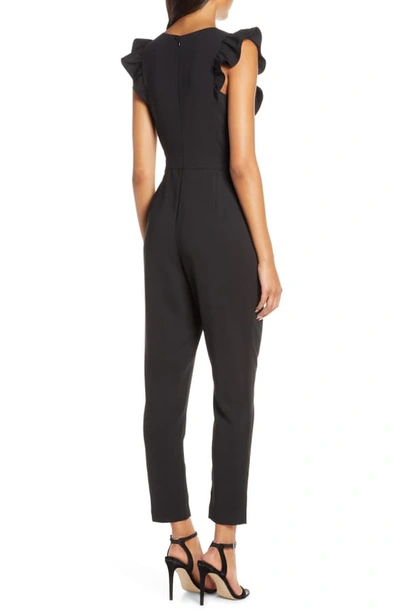 Shop Adelyn Rae Kandace Ruffle Jumpsuit In Black