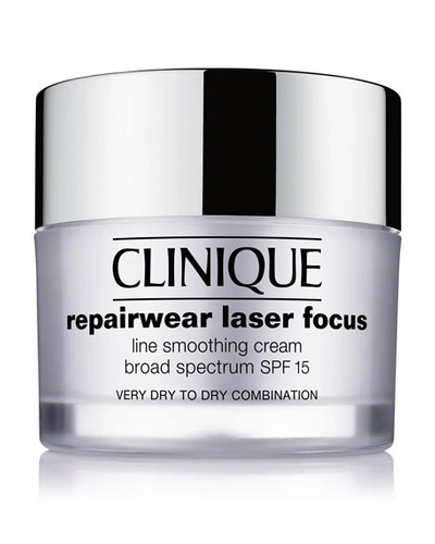 Shop Clinique 1.7 Oz. Repairwear Laser Focus Spf 15 Line Smoothing Cream - Very Dry To Dry Combination