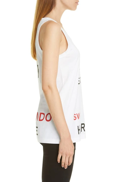 Shop Burberry Tapu Horseferry Print Tank In White