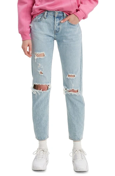 Shop Levi's 501 Ripped Tapered Leg Jeans In Montgomery Mood