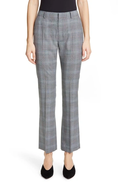 Shop Adeam Glen Plaid Cigarette Pants In Slate