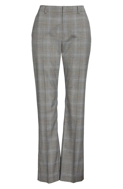 Shop Adeam Glen Plaid Cigarette Pants In Slate