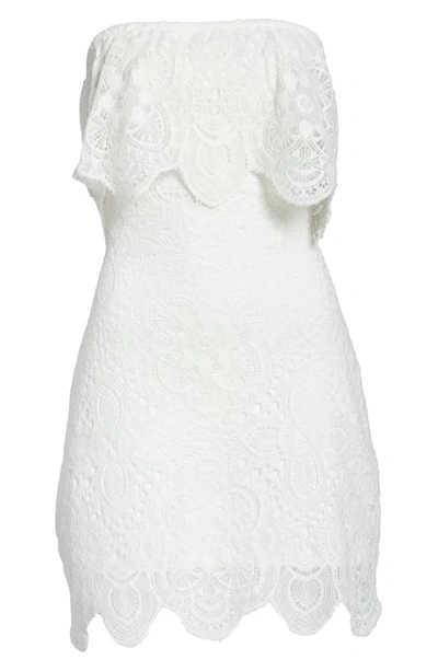 Shop Bb Dakota A Lace Of You Strapless Lace Minidress In Ivory