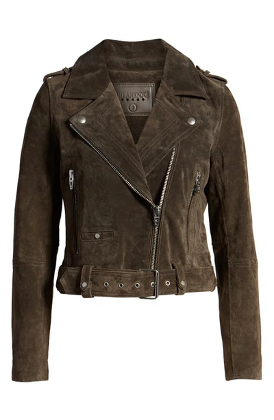Shop Blanknyc Suede Moto Jacket In Shadow Grey