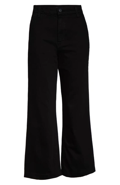 Shop J Brand Joan High Waist Crop Wide Leg Trouser Jeans In Black