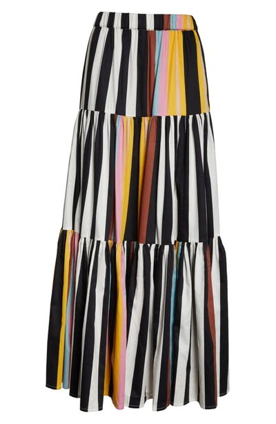 Shop Tory Burch Shibori Stripe Cover-up Skirt In Webbing Stripe