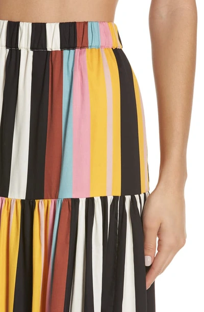 Shop Tory Burch Shibori Stripe Cover-up Skirt In Webbing Stripe