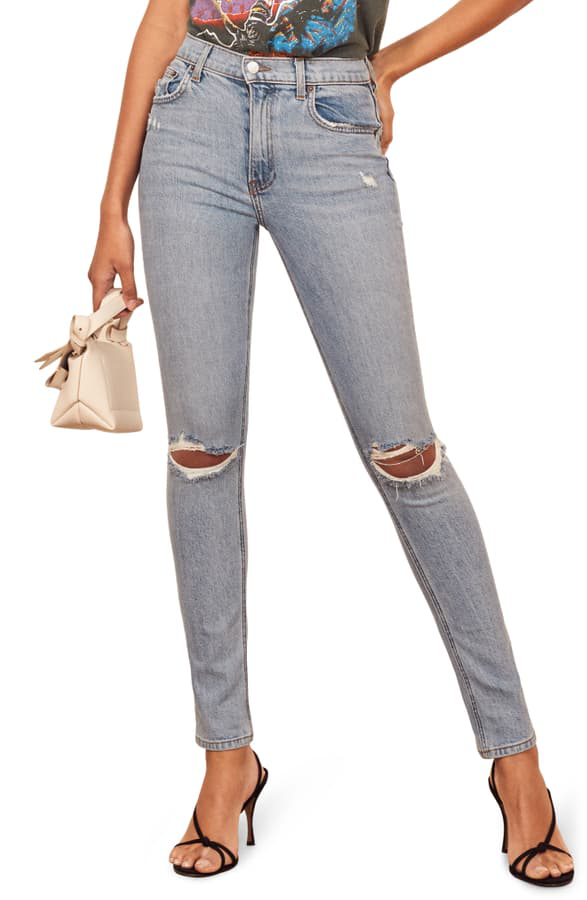 reformation high and skinny jean
