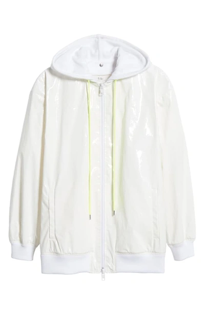 Shop Tibi Zip-up Coated Jacket In White