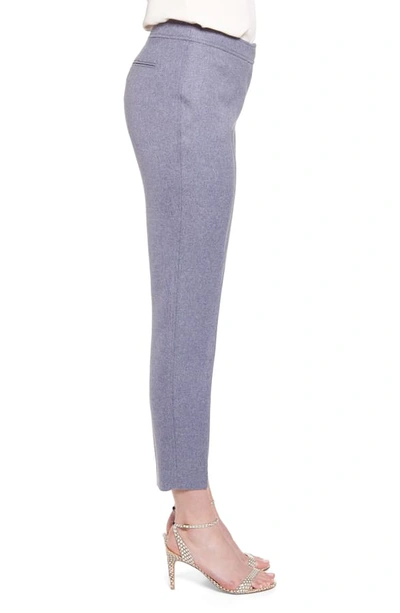 Shop Anne Klein Crop Heather Twill Pants In Denim Heather