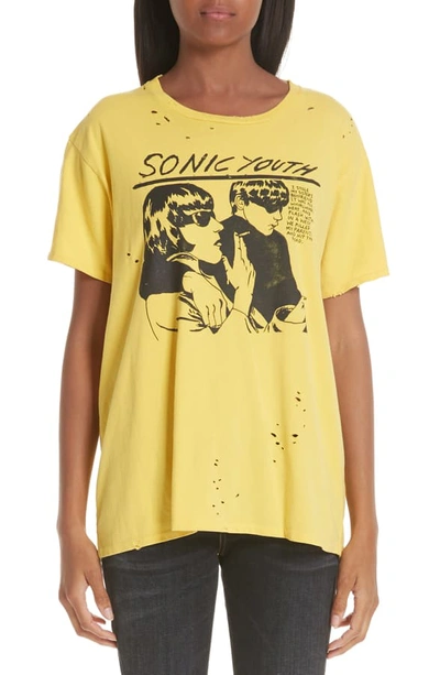 Shop R13 Sonic Youth Print Tee In Yellow