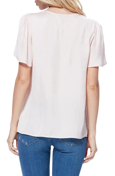 Shop Paige Kelly Flutter Sleeve Top In Crystal Pink