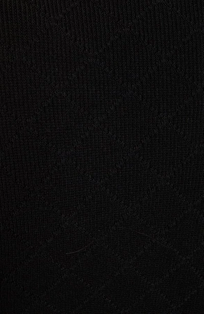 Shop Balmain Diamond Knit Cardigan In 0pa Noir