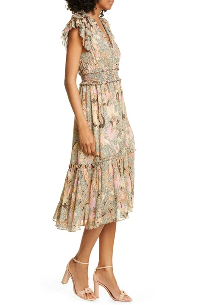 Shop Ulla Johnson Cicely Silk Blend High/low Dress In Ivory