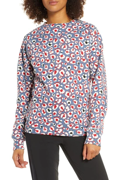 Shop Adam Selman Unisex Sweatshirt In Blue Leopard