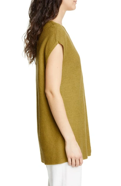 Shop Eileen Fisher V-neck Organic Linen & Cotton Tunic In Light Chicory