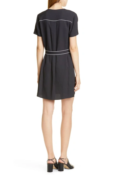 Shop Rag & Bone Tabitha Button Tab Minidress In Black