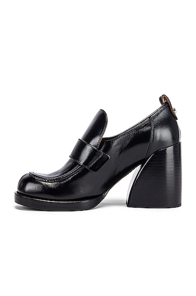 Shop Chloé Adelie Loafers In Black