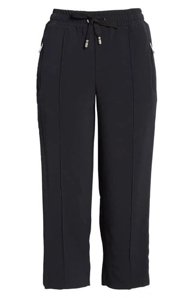 Shop Dolce & Gabbana Logo Tape Crop Track Pants In Black