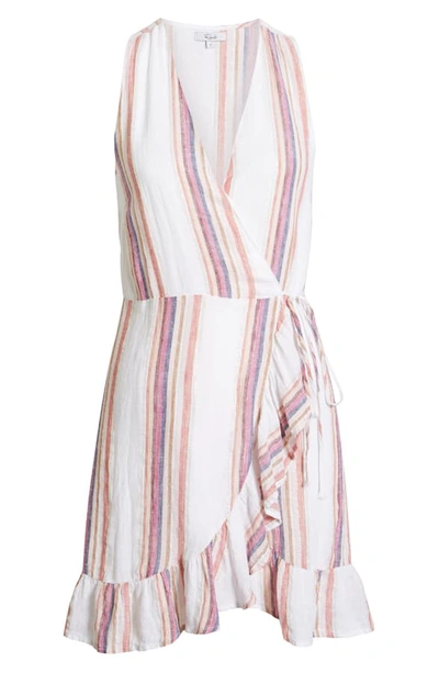 Shop Rails Madison Ruffle Sleeveless Wrap Dress In Jewel Stripe