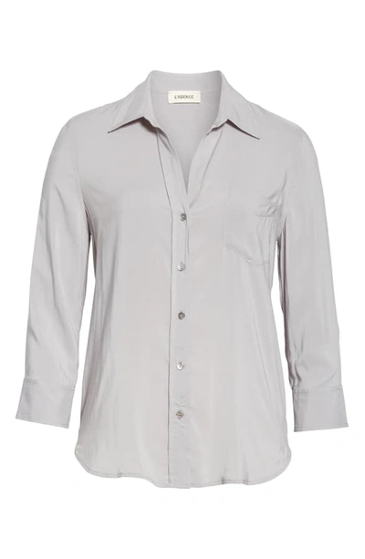 Shop L Agence Ryan Blouse In Pearl Grey