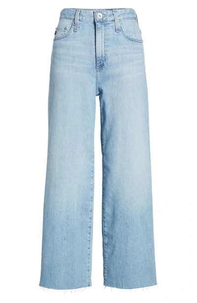 Shop Ag Etta High Waist Crop Wide Leg Jeans In Blue Oasis