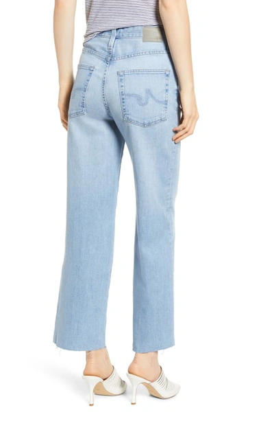 Shop Ag Etta High Waist Crop Wide Leg Jeans In Blue Oasis