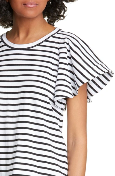 Shop A.l.c Carrie Stripe Tee In Black / White