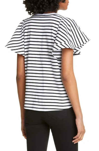 Shop A.l.c Carrie Stripe Tee In Black / White