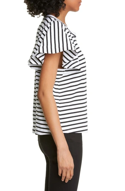 Shop A.l.c Carrie Stripe Tee In Black / White