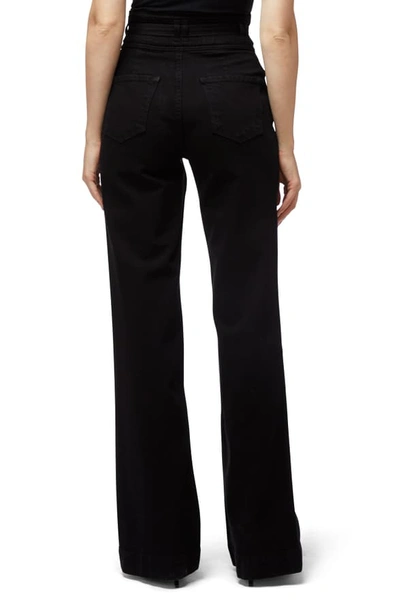 Shop J Brand Sukey Tie Waist Wide Leg Jeans In Black