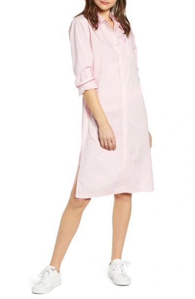 Shop Alex Mill Fine Shore Midi Shirtdress In Pink