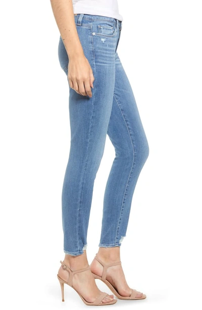 Shop Paige Verdugo Distressed Ankle Skinny Jeans In North Star W/ Eroded Hem