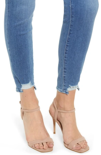 Shop Paige Verdugo Distressed Ankle Skinny Jeans In North Star W/ Eroded Hem