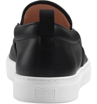 Shop Gucci Tiger Printslip-on Sneaker In Black