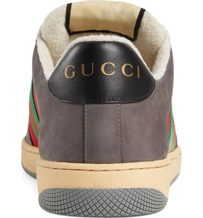 Shop Gucci Screener Low Top Sneaker In Red Multi