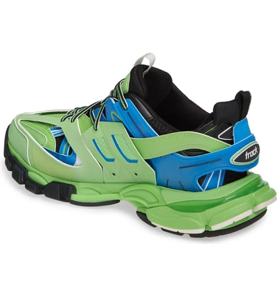 Shop Balenciaga Track Sneaker In 4078 Blue/ Green