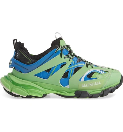Shop Balenciaga Track Sneaker In 4078 Blue/ Green