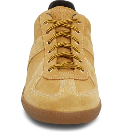 Shop Mm6 Maison Margiela Replica Low Top Sneaker In Mustard