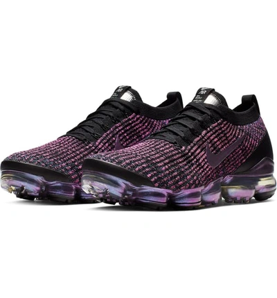 Shop Nike Air Vapormax Flyknit 3 Sneaker In Black/ Racer Blue/ Fuchsia