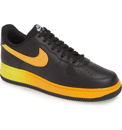 Shop Nike Air Force 1 '07 Lv8 Sneaker In Black/ Orange/ Optic Yellow