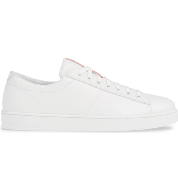 prada vitello plume leather sneakers
