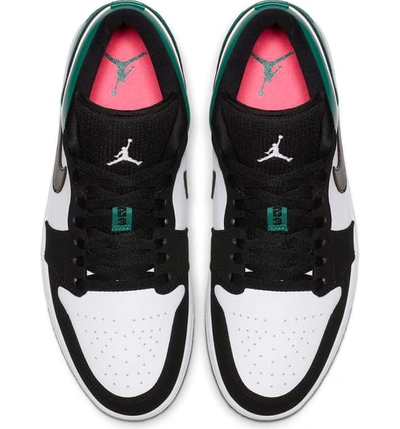 Shop Nike 'air Jordan 1 Low' Sneaker In White/ Black/ Mystic Green
