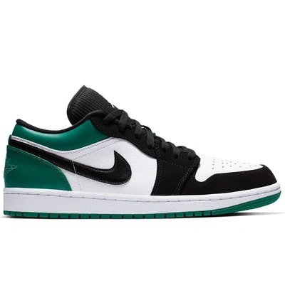 Shop Nike 'air Jordan 1 Low' Sneaker In White/ Black/ Mystic Green