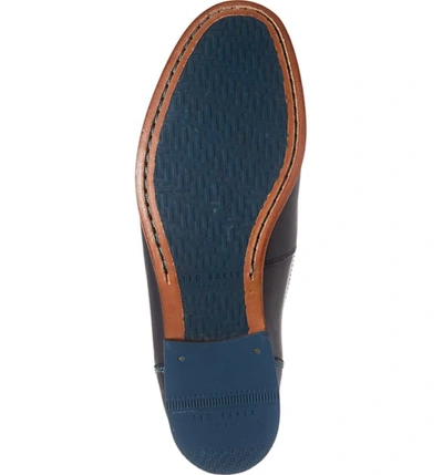 Shop Ted Baker Xaponl Penny Loafer In Dark Blue Leather