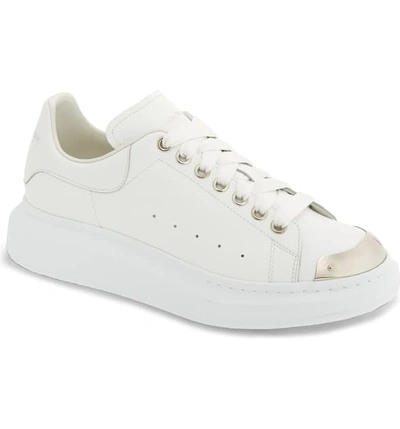 Shop Alexander Mcqueen Oversize Sneaker In White/ Silver