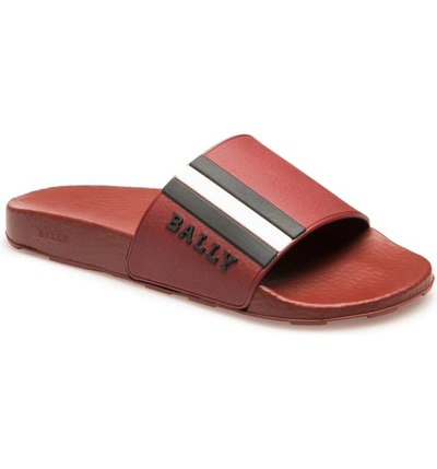 Shop Bally Saxor Slide Sandal In Red