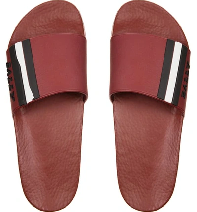Shop Bally Saxor Slide Sandal In Red